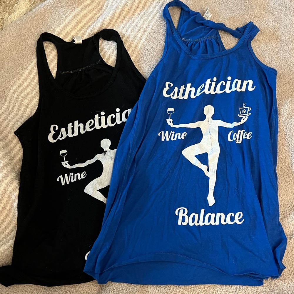 Both for sale-together! Esthetician Tank tops